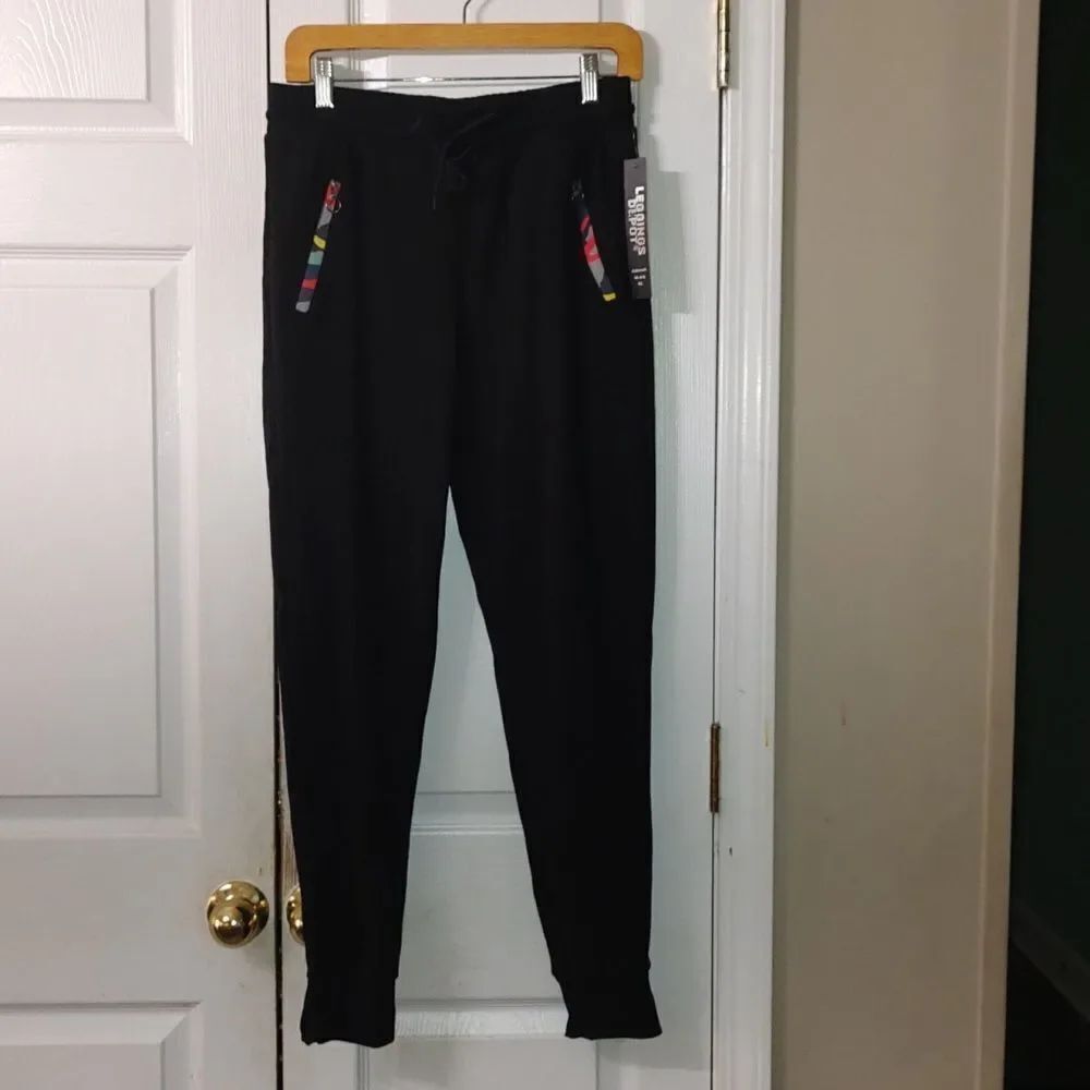 Leggings Depot Womens Relaxed Fit Jogger Pants Track Cuff  pockets  Sz XL